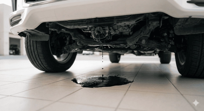 تهريب زيت المكينة من الاسفل