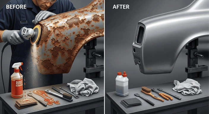 كيفية إزالة الصدأ من السيارة
