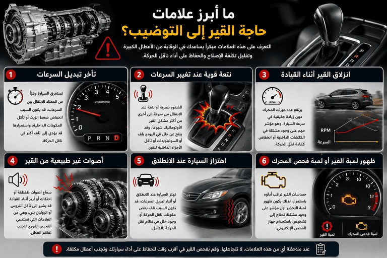 متى يحتاج القير إلى توضيب