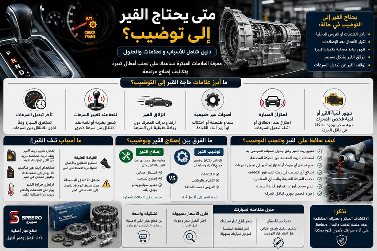 متى يحتاج القير إلى توضيب؟ أهم العلامات التي لا يجب تجاهلها
