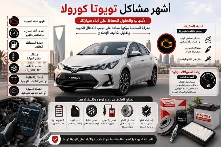 قطع غيار تويوتا كورولا أصلية وبديلة